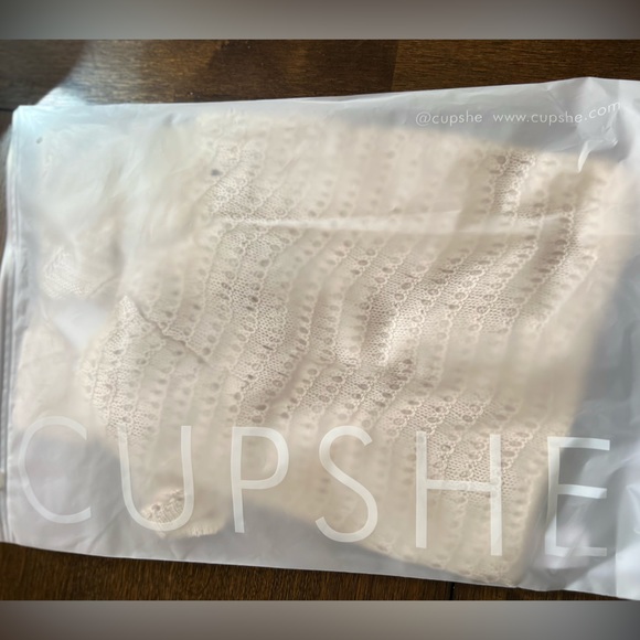 NWT Cupshe Cream Crochet Cover-Up Dress, Size Large LAST ONE - Picture 5 of 5